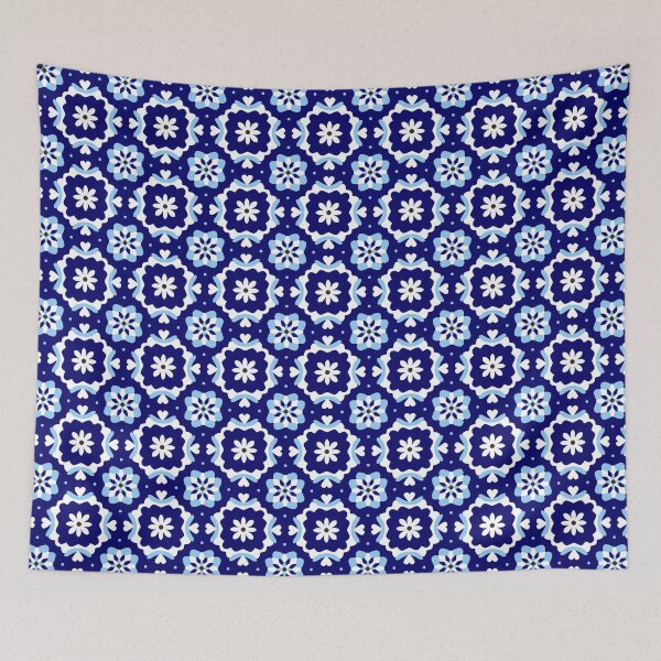 Item preview, Blue Moroccan Inspired Geometric Mosaic Tile Pattern designed and sold by Lindsay Marie Patterns.