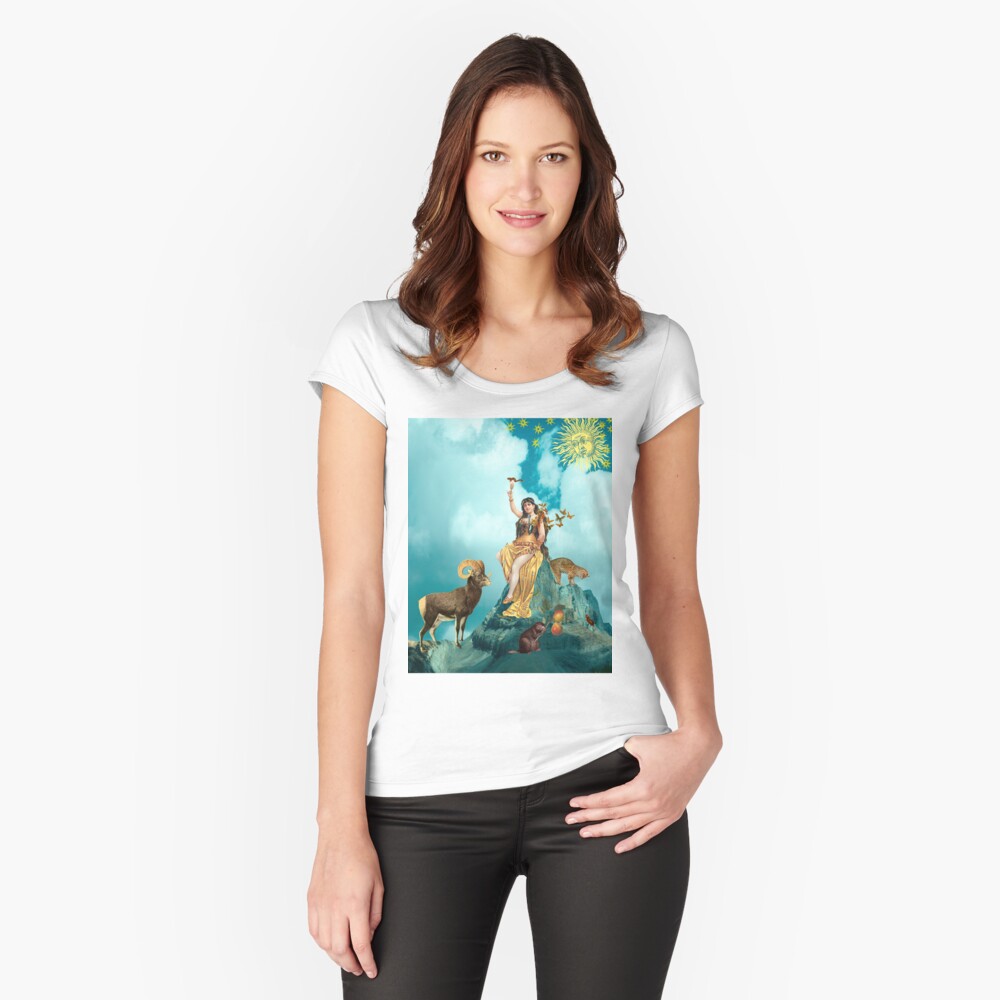 Item preview, Fitted Scoop T-Shirt designed and sold by WildRootsArt.
