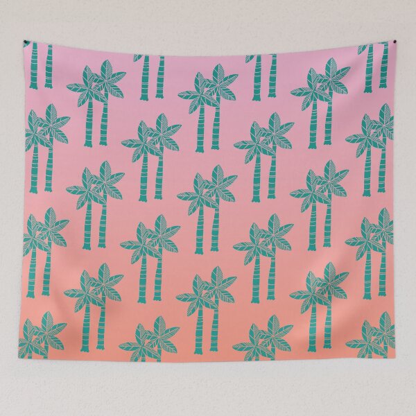 Item preview, Retro Ombre Palm Tree Pattern designed and sold by tonymagnerart.
