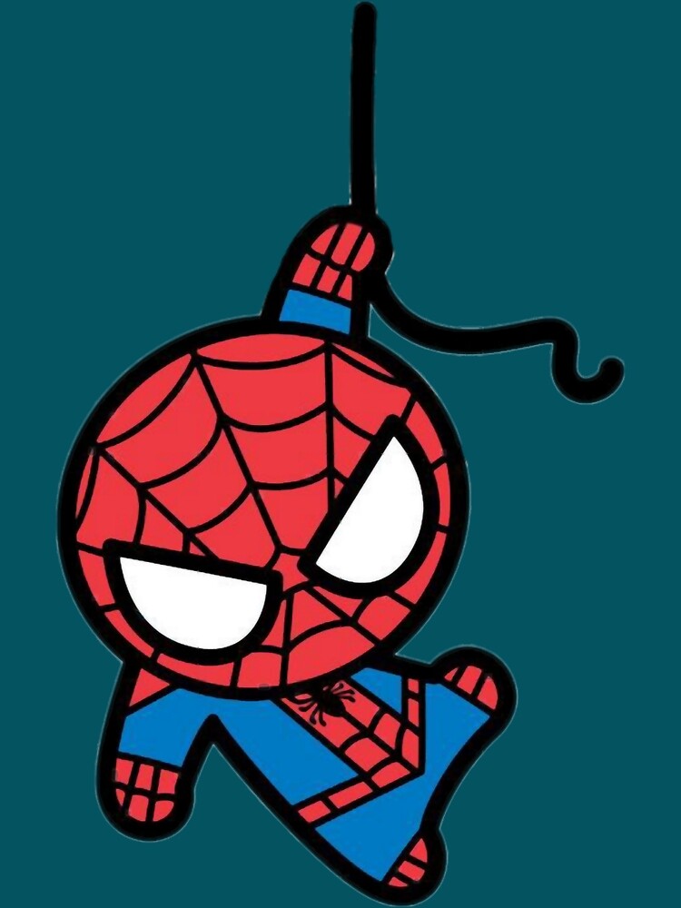 sticker of a cute spiderman, white border, die cut, | Stable Diffusion