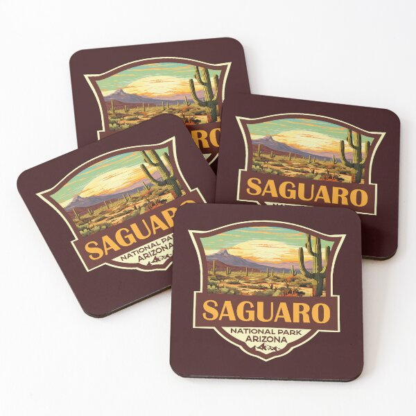 Item preview, Saguaro National Park Illustration Retro Badge designed and sold by KrisSidDesigns.