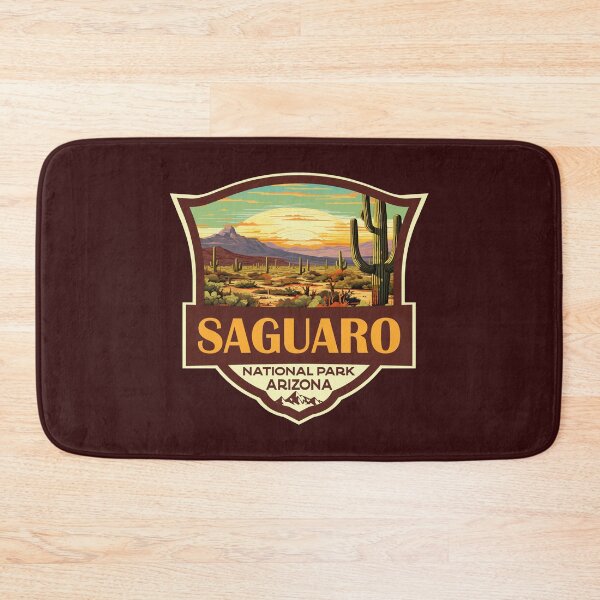 Item preview, Saguaro National Park Illustration Retro Badge designed and sold by KrisSidDesigns.
