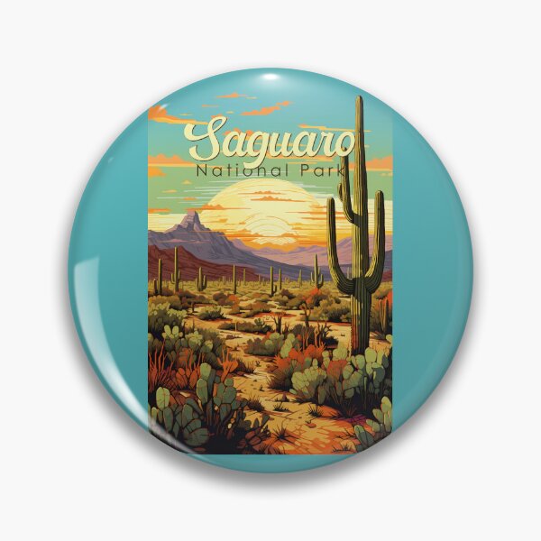Item preview, Saguaro National Park Illustration Retro designed and sold by KrisSidDesigns.