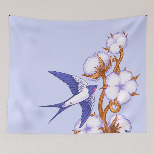 Item preview, Summer dried flowers and flying birds designed and sold by liiafis.