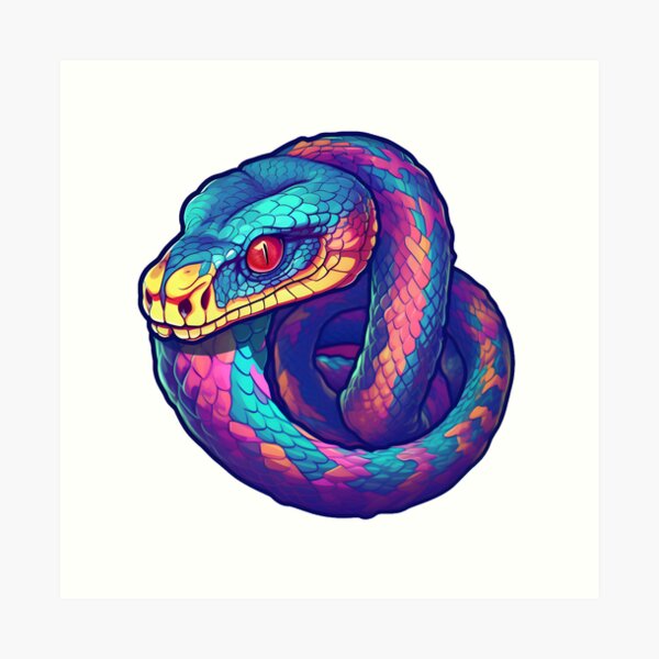 Neon Python Snake