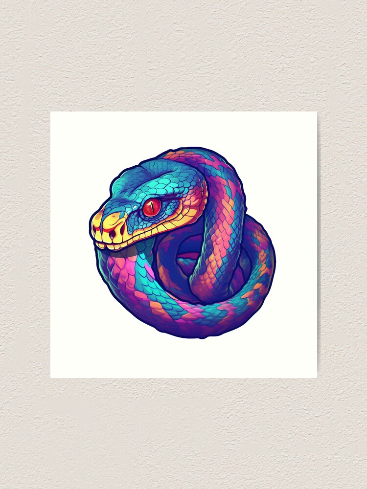 Neon Python Snake