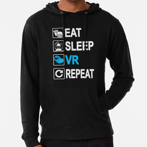 Eat. Sleep. VR Repeat ,VR Virtual Reality PC Gaming, Tie Dye Zip Hoodie