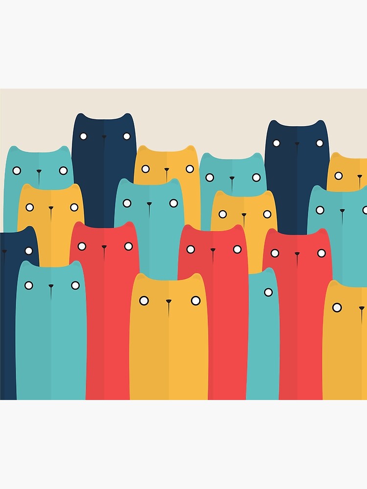 Thumbnail 2 of 2, Duvet Cover, Cats designed and sold by volkandalyan.