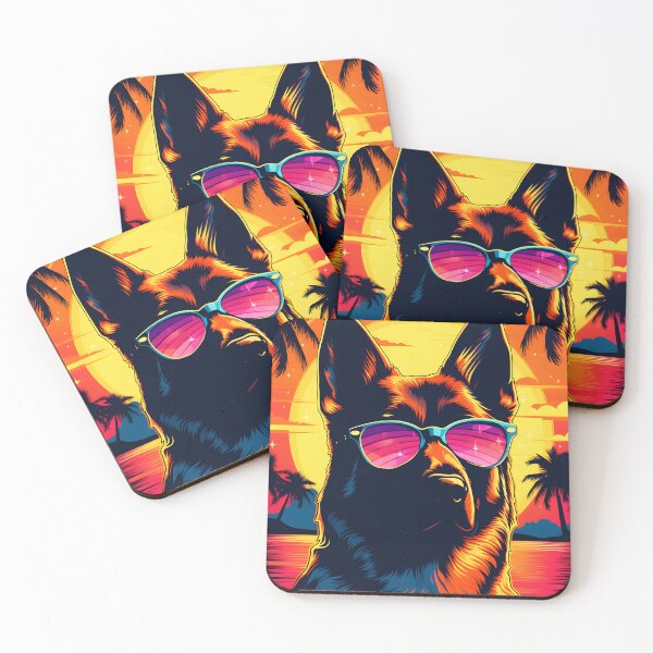Item preview, German Shepherd on the Beach with Sunglasses designed and sold by Je-we.