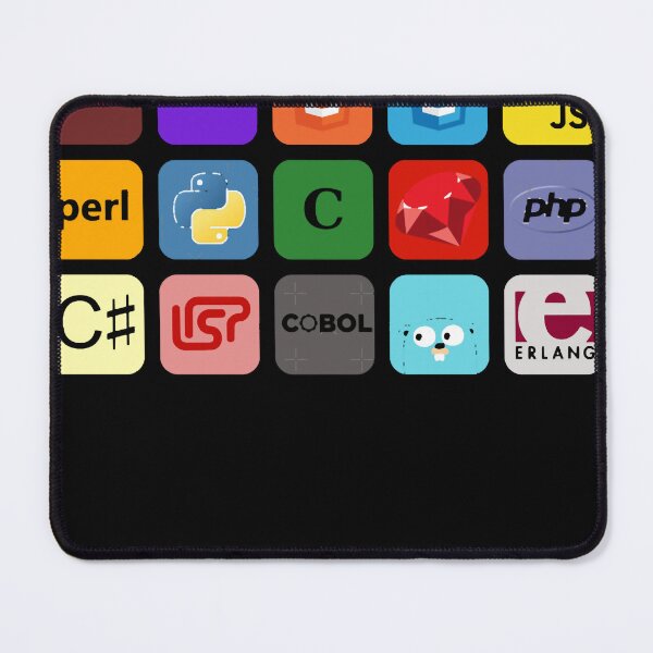 Item preview, programming languages ​​color mosaic designed and sold by burton-nash.