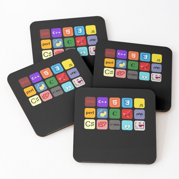 Item preview, programming languages ​​color mosaic designed and sold by burton-nash.