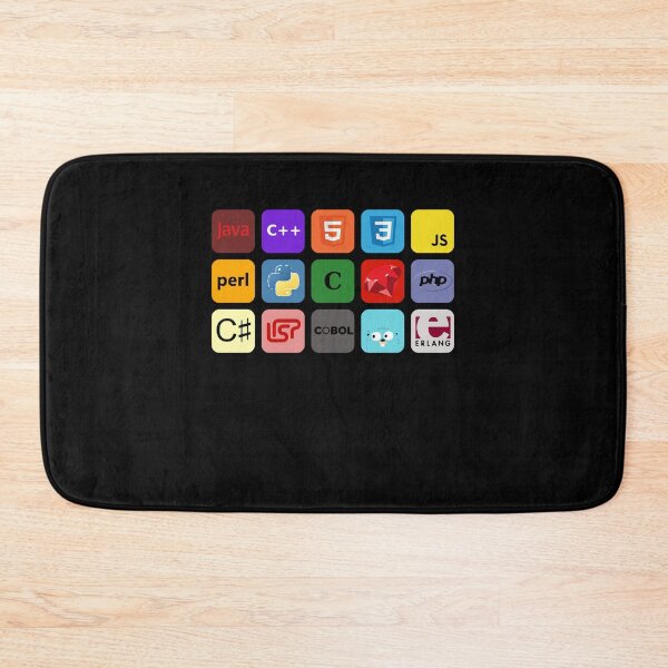 Item preview, programming languages ​​color mosaic designed and sold by burton-nash.