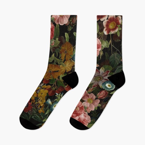 Item preview, Antique Redouté Rose Garden - Mystic Black Botanical Night Garden Nightgarden designed and sold by UtArt.