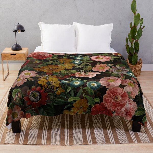 Item preview, Antique Redouté Rose Garden - Mystic Black Botanical Night Garden Nightgarden designed and sold by UtArt.