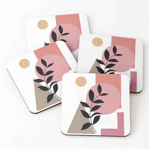 Item preview, Geometric Boho | Black Leaf | Handmade Premium Prints designed and sold by BesideStyles.