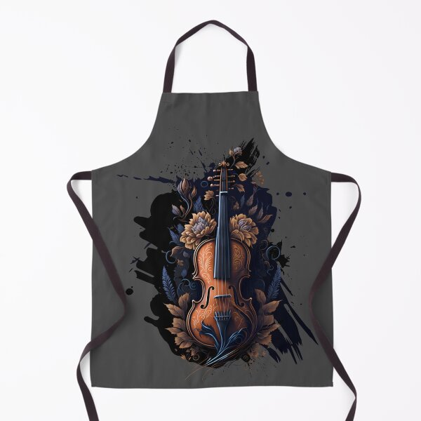 Item preview, Violin with flowers designed and sold by TheMusicSpot.