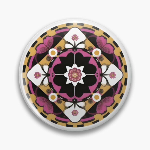 Item preview, Floral Emblem Symmetrical D designed and sold by PrimoGeometry.