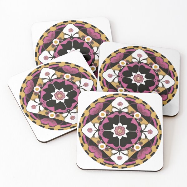 Item preview, Floral Emblem Symmetrical D designed and sold by PrimoGeometry.
