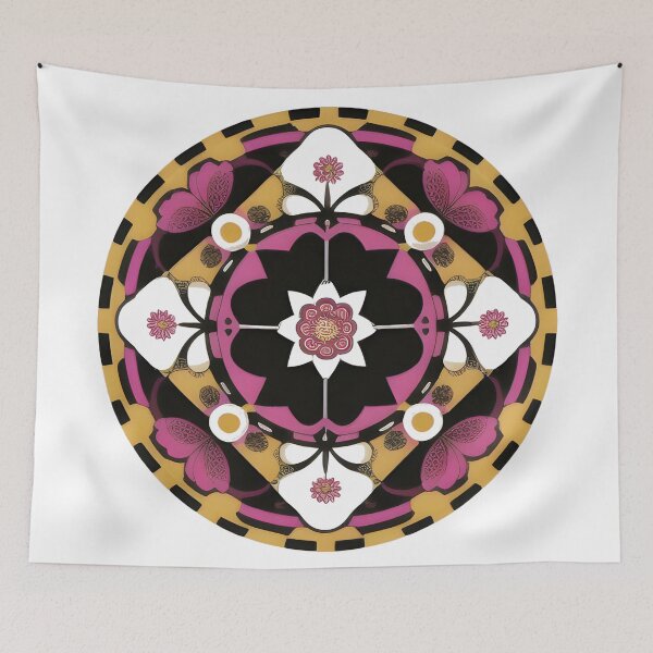 Item preview, Floral Emblem Symmetrical D designed and sold by PrimoGeometry.