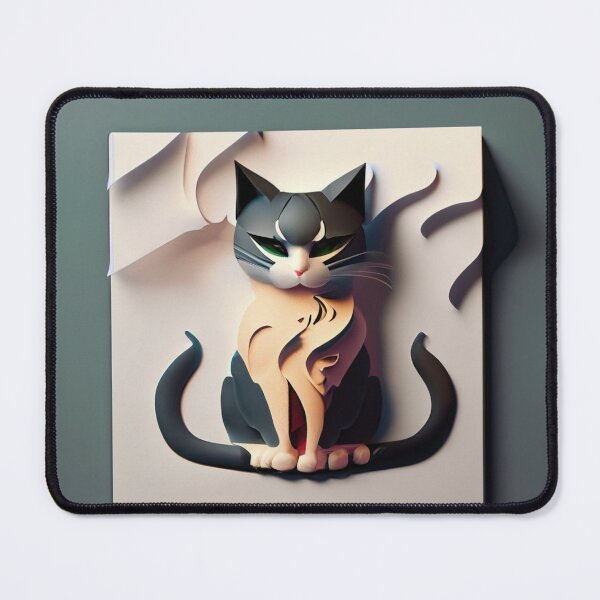 Item preview, Abstract black and white cat designed and sold by melridger.