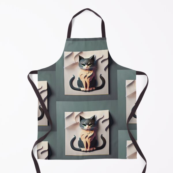 Item preview, Abstract black and white cat designed and sold by melridger.