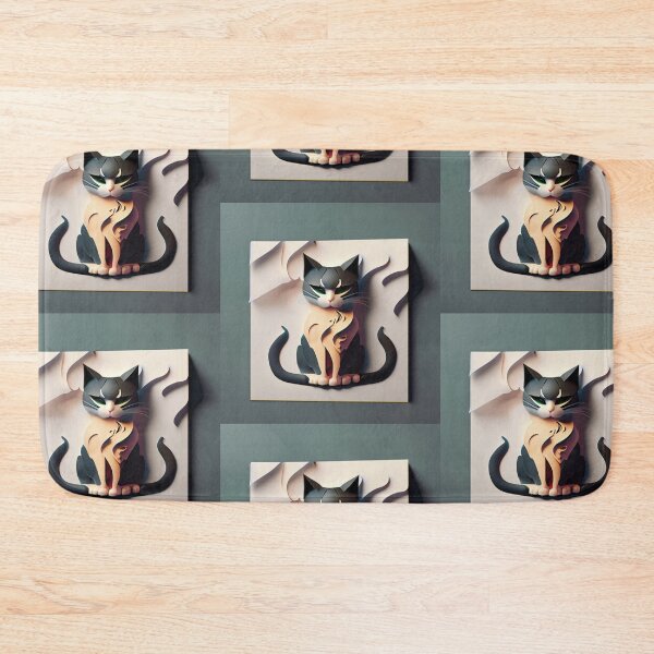 Item preview, Abstract black and white cat designed and sold by melridger.