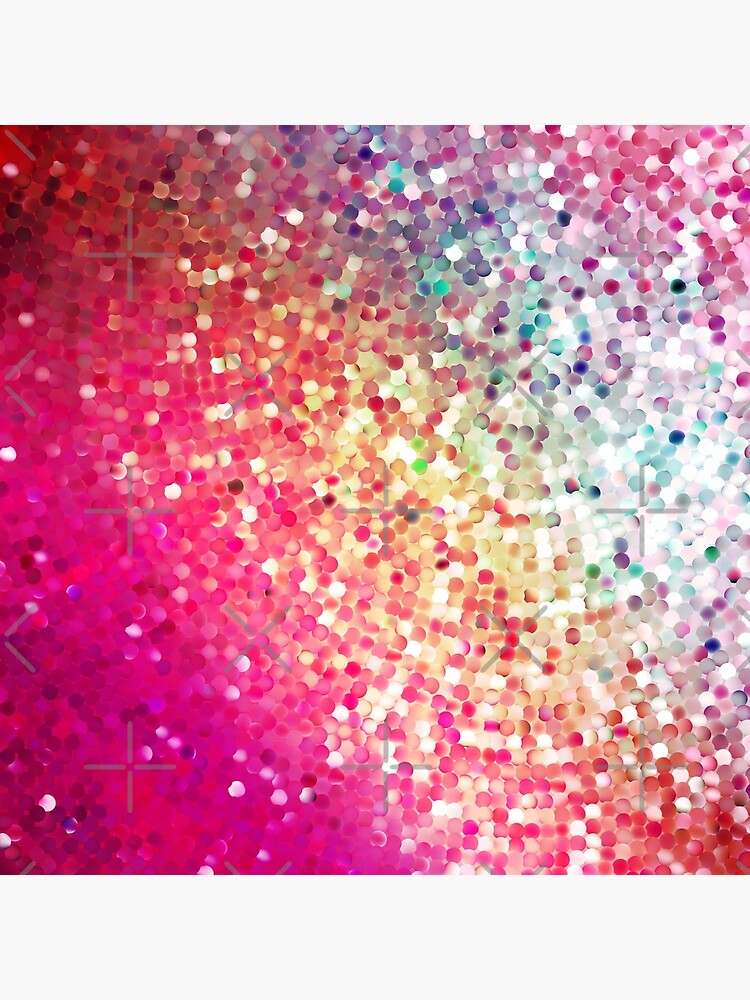 LUQING Aesthetic Rainbow Glitter Wallpaper Canvas Art Poster and