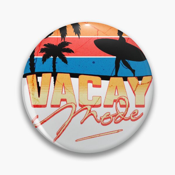 Artikelvorschau, Vintage-Urlaubs-T-Shirt VACAY MODE Sonnenuntergang Sommer entworfen und verkauft von Kyzed.