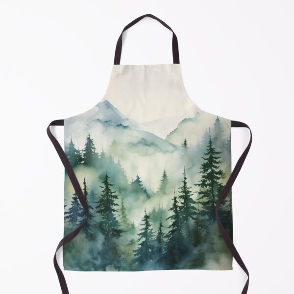 Item preview, Forest Fog Mountains Trees Watercolor designed and sold by trajeado14.