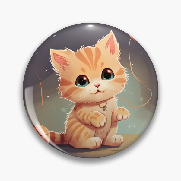 Item preview, Cute Cartoon Kitten red ball designed and sold by AI-Ascendance.