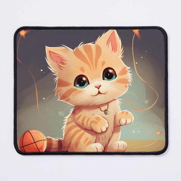 Item preview, Cute Cartoon Kitten red ball designed and sold by AI-Ascendance.