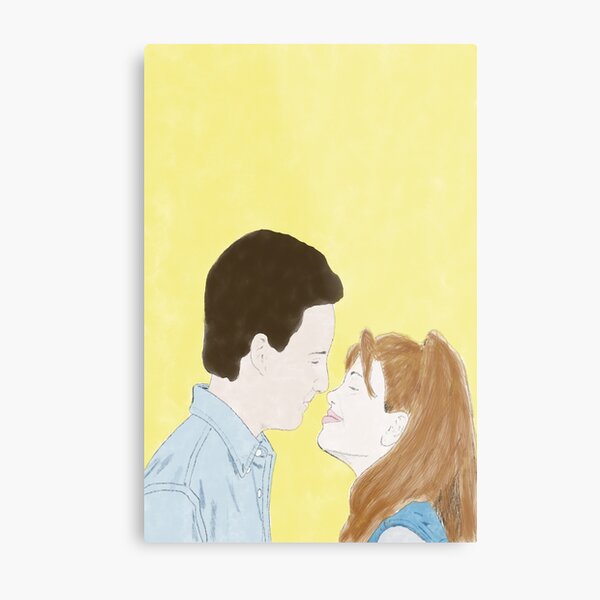 BOY MEETS WORLD (Cory & Topanga) - Watercolor Metal Print