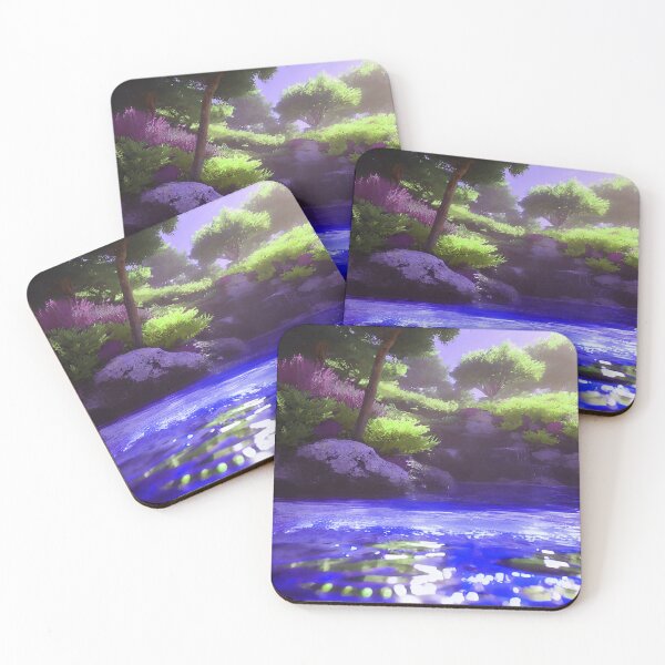 Item preview, Landscape Pond and Trees Blue Water and Sea Green Leaves designed and sold by deniselynnimage.