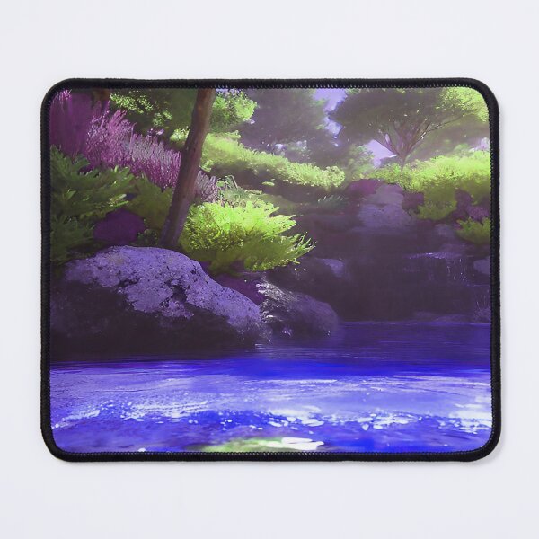Item preview, Landscape Pond and Trees Blue Water and Sea Green Leaves designed and sold by deniselynnimage.