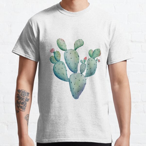 Prickly Pear Watercolor Desert Cactus Classic T-Shirt