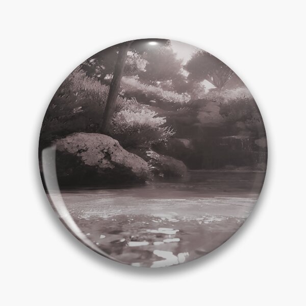 Item preview, Landscape Pond and Trees Gray Tones with Light Blush Pink Undertones designed and sold by deniselynnimage.