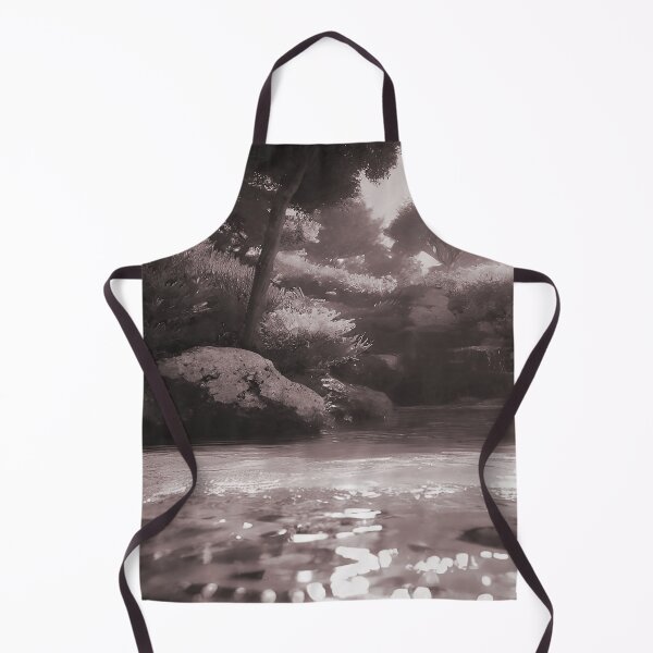 Item preview, Landscape Pond and Trees Gray Tones with Light Blush Pink Undertones designed and sold by deniselynnimage.