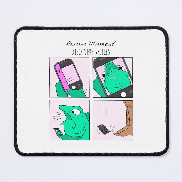 Item preview, Reverse Mermaid Discovers Selfies designed and sold by ReverseMermaid.