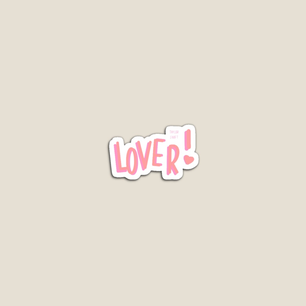 taylor swift lover album pastel pink sticker Sticker for Sale by  madebylauren
