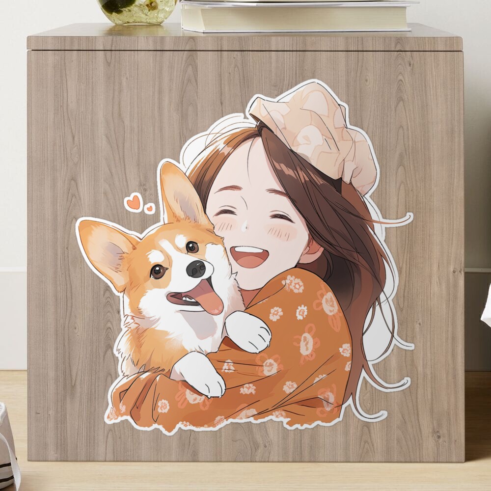 Kawaii Ramen Cute Anime Dog Corgi Japanese Noodles Mousepad | TeeShirtPalace