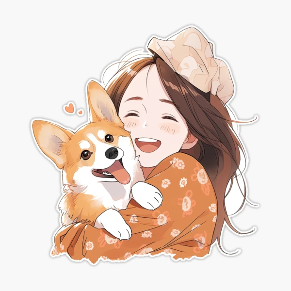 Young Girl With Her Dog/キース カーター/ポスター Young Girl With Her Dog Painting by Susan C Waters - Fine