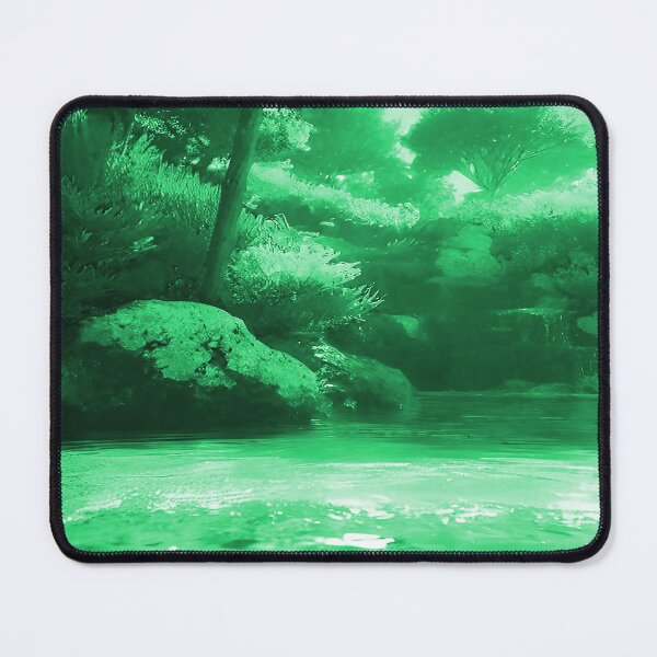 Item preview, Landscape Pond and Trees Solid Bright Green designed and sold by deniselynnimage.