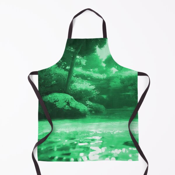 Item preview, Landscape Pond and Trees Solid Bright Green designed and sold by deniselynnimage.