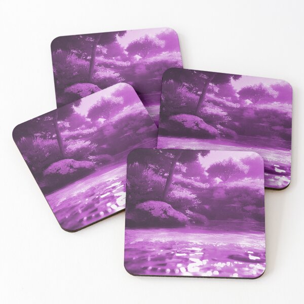 Item preview, Landscape Pond and Trees Solid Lavender designed and sold by deniselynnimage.