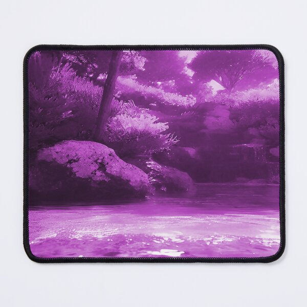 Item preview, Landscape Pond and Trees Solid Lavender designed and sold by deniselynnimage.
