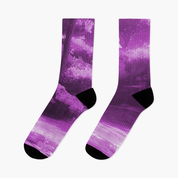 Item preview, Landscape Pond and Trees Solid Lavender designed and sold by deniselynnimage.