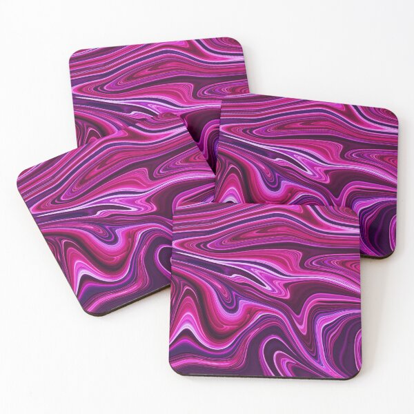 Item preview, Neon pink and purple liquid paint marble pattern designed and sold by 1Celery.