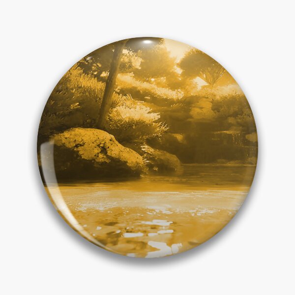 Item preview, Landscape Pond and Trees Solid Orange designed and sold by deniselynnimage.