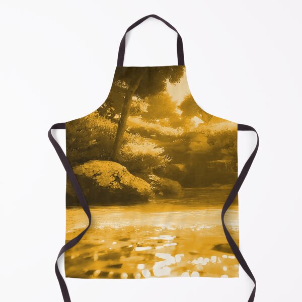 Item preview, Landscape Pond and Trees Solid Orange designed and sold by deniselynnimage.