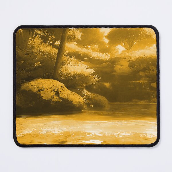 Item preview, Landscape Pond and Trees Solid Orange designed and sold by deniselynnimage.